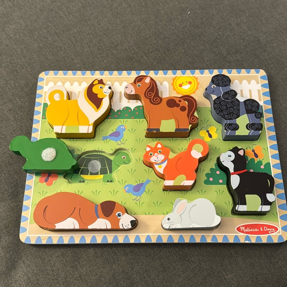 Melissa & Doug- Pets Chunky Puzzle - 8 Pieces